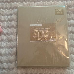 West Elm cotton canvas window panel 48x108 still in package. Tan. NWT
